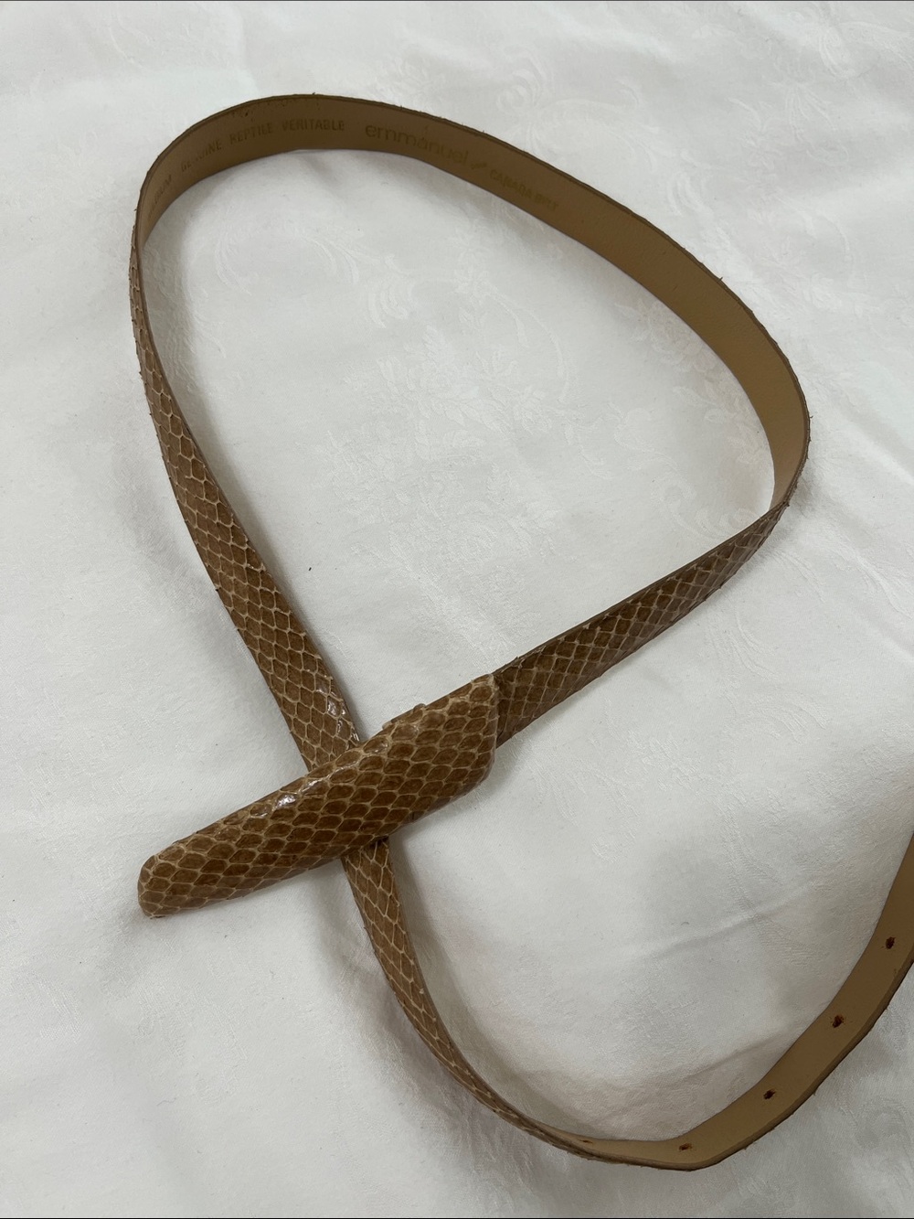 Emmanuel Canada genuine reptile belt